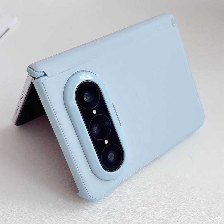 For Huawei Pura X Max Magnetic-Hinge Solid-Color Leather-Texture PC Phone Case