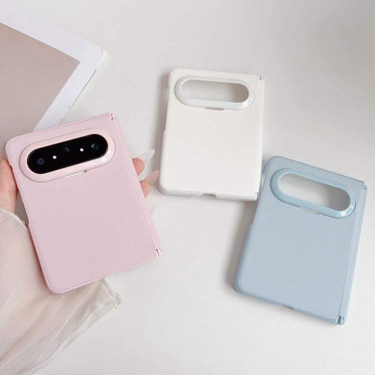 For Huawei Pura X Max Magnetic-Hinge Solid-Color Leather-Texture PC Phone Case