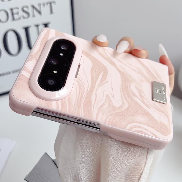 For Huawei Pura X Max Nameplate Magnetic-Hinge Water Ripples PC Phone Case