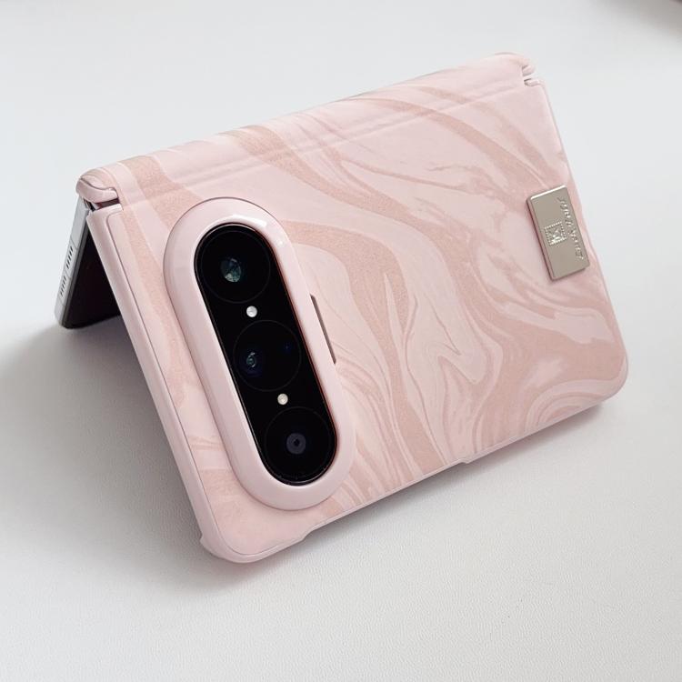 For Huawei Pura X Max Nameplate Magnetic-Hinge Water Ripples PC Phone Case