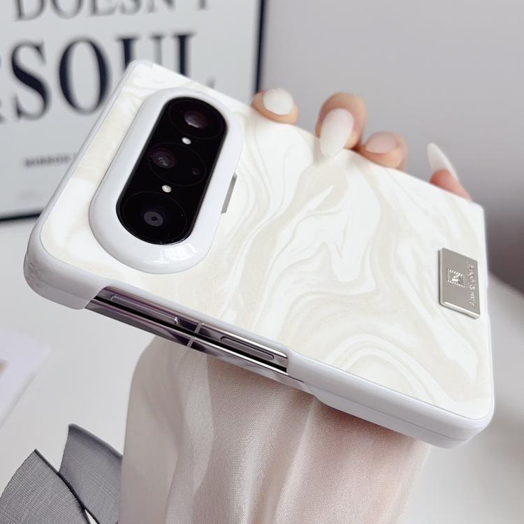 For Huawei Pura X Max Nameplate Magnetic-Hinge Water Ripples PC Phone Case