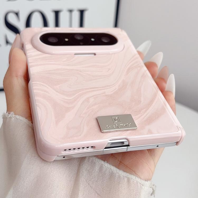 For Huawei Pura X Max Nameplate Magnetic-Hinge Water Ripples PC Phone Case