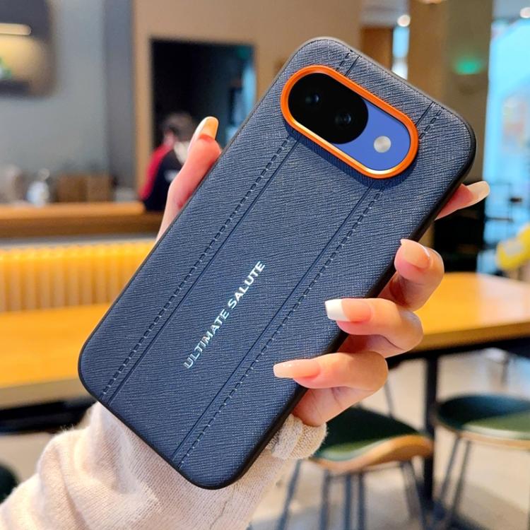 For Google Pixel 10a Metal Camera Lens Frame Buttons Vegan Leather Phone Case
