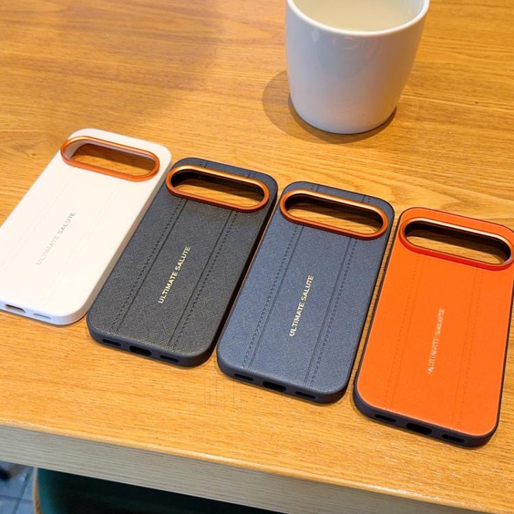 For Google Pixel 10 / Pixel 10 Pro Metal Camera Lens Frame Buttons Vegan Leather Phone Case