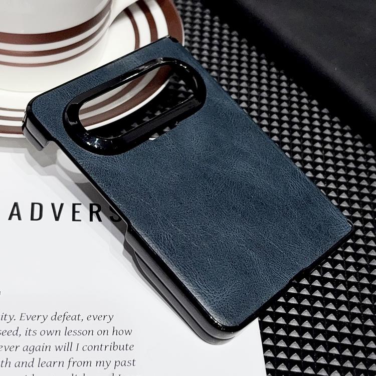 For Huawei Pura X Max Solid-Color Crazy Horse Leather-Texture Magnetic-Hinge PC Phone Case