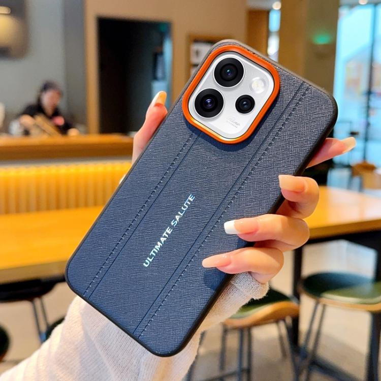 For OPPO Reno15 5G Global Metal Camera Lens Frame Buttons Vegan Leather Phone Case