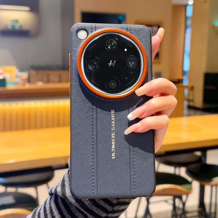 For OPPO Find X9 Ultra 5G Metal Camera Lens Frame Buttons Vegan Leather Phone Case