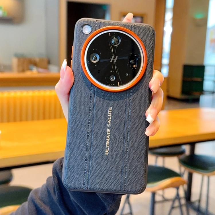 For OPPO Find X8 Ultra Metal Camera Lens Frame Buttons Vegan Leather Phone Case