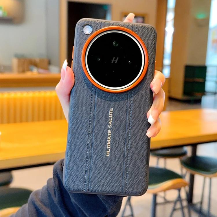 For OPPO Find X8s+ Metal Camera Lens Frame Buttons Vegan Leather Phone Case