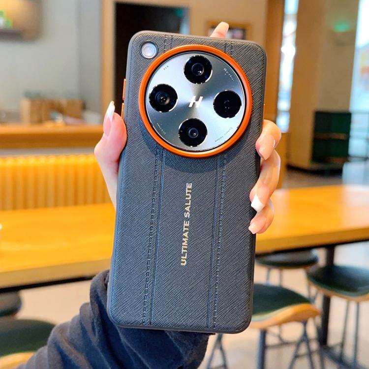 For OPPO Find X8 Pro Metal Camera Lens Frame Buttons Vegan Leather Phone Case