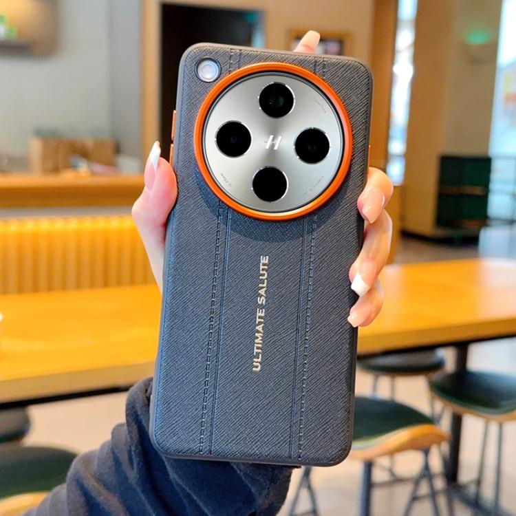 For OPPO Find X8 Metal Camera Lens Frame Buttons Vegan Leather Phone Case