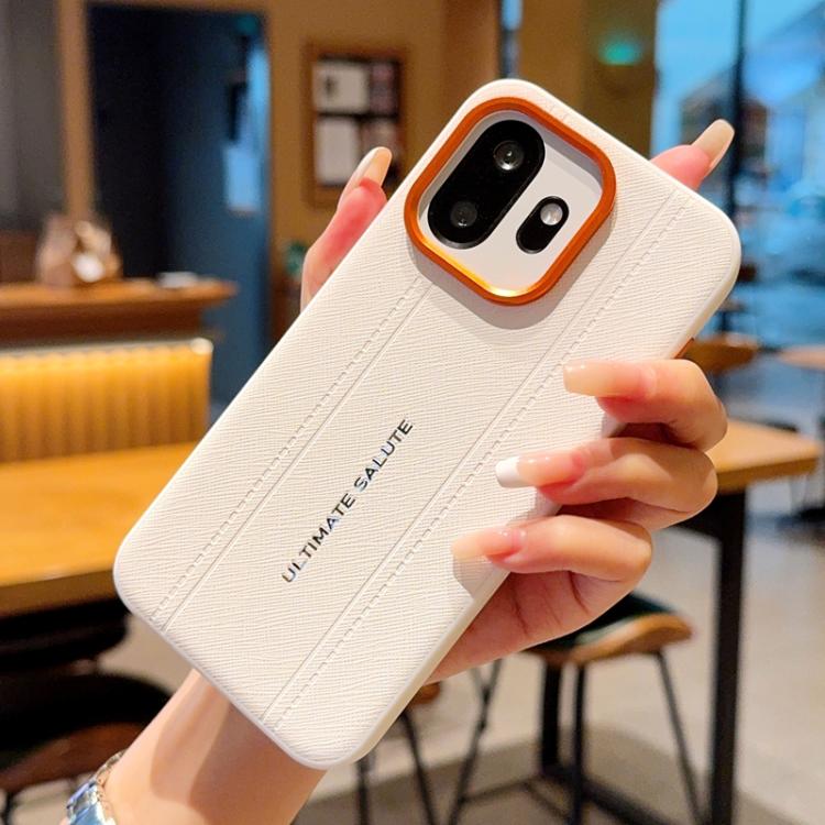For OnePlus 15T Metal Camera Lens Frame Buttons Vegan Leather Phone Case