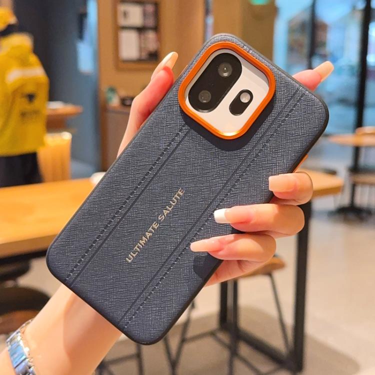 For OnePlus 15T Metal Camera Lens Frame Buttons Vegan Leather Phone Case