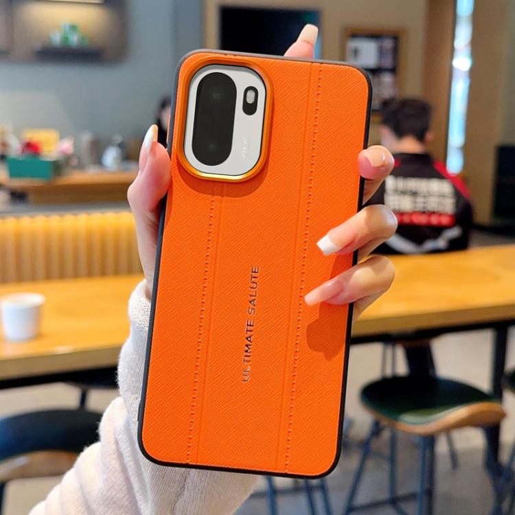 For OnePlus 15R / Ace 6 Metal Camera Lens Frame Buttons Vegan Leather Phone Case