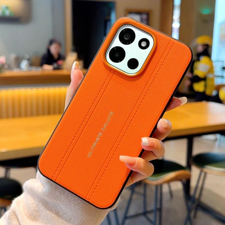 For OnePlus Turbo 6 / Turbo 6V Metal Camera Lens Frame Buttons Vegan Leather Phone Case