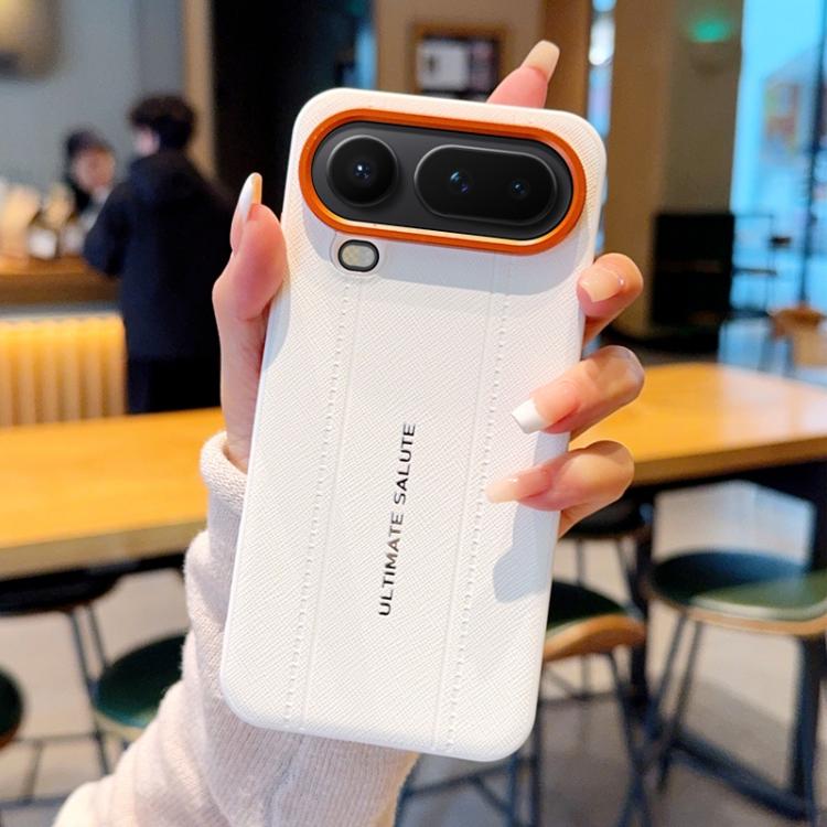 For Honor Magic8 Pro Air 5G Metal Camera Lens Frame Buttons Vegan Leather Phone Case