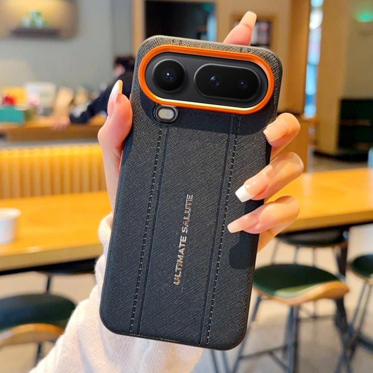 For Honor Magic8 Pro Air 5G Metal Camera Lens Frame Buttons Vegan Leather Phone Case