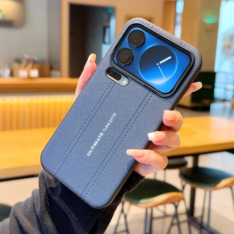 For Xiaomi 17 Pro Max Metal Camera Lens Frame Buttons Vegan Leather Phone Case
