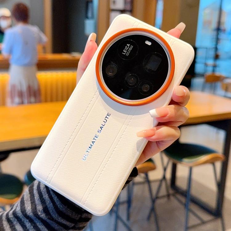 For Xiaomi 14 Ultra Metal Camera Lens Frame Buttons Vegan Leather Phone Case