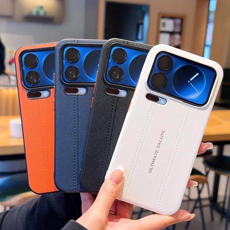 For Xiaomi 17 Metal Camera Lens Frame Buttons Vegan Leather Phone Case