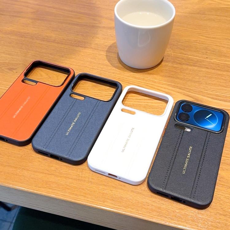 For Xiaomi 15 Pro Metal Camera Lens Frame Buttons Vegan Leather Phone Case