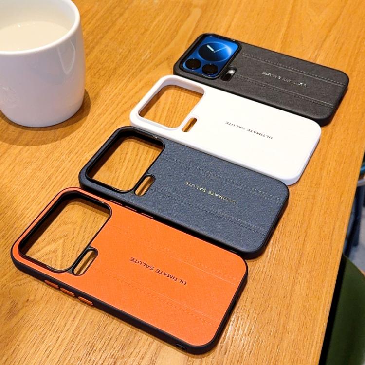For Xiaomi 17 Pro Metal Camera Lens Frame Buttons Vegan Leather Phone Case