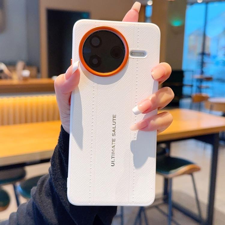For Redmi K80 Pro / Poco F7 Ultra Metal Camera Lens Frame Buttons Vegan Leather Phone Case