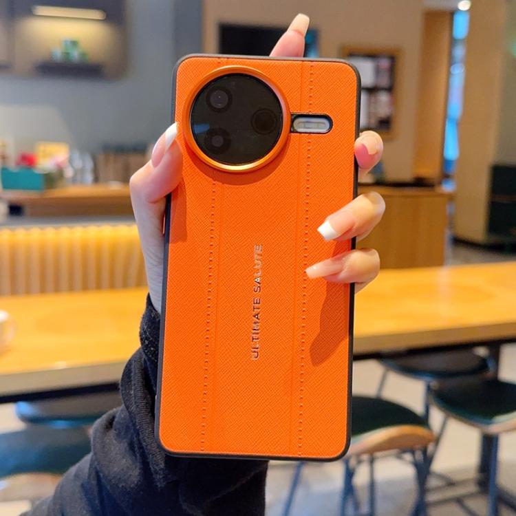 For Redmi K80 Pro / Poco F7 Ultra Metal Camera Lens Frame Buttons Vegan Leather Phone Case