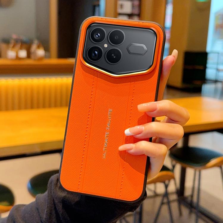 For Redmi K90 Pro Max Champion Edition Metal Camera Lens Frame Buttons Vegan Leather Phone Case