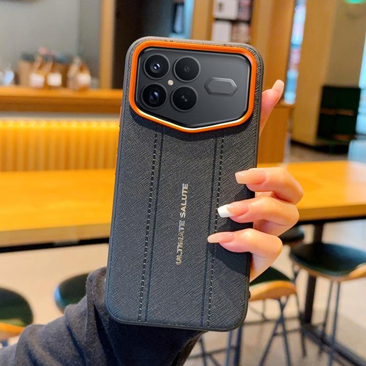 For Redmi K90 Pro Max Champion Edition Metal Camera Lens Frame Buttons Vegan Leather Phone Case