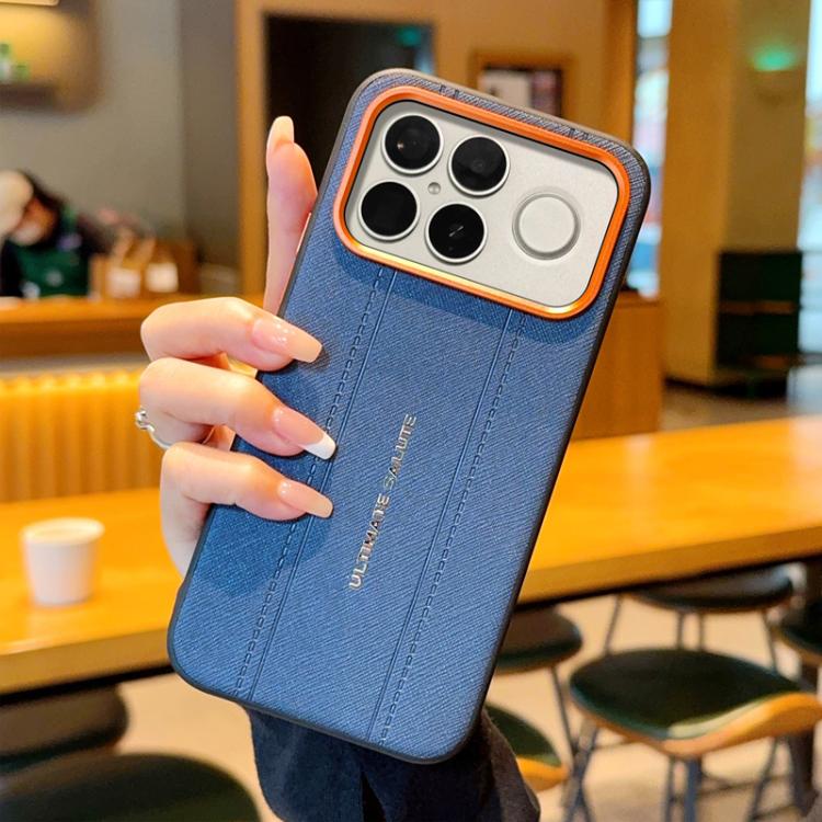 For Redmi K90 Pro Max / Poco F8 Ultra 5G Metal Camera Lens Frame Buttons Vegan Leather Phone Case