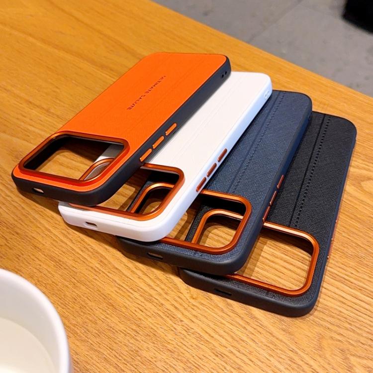 For Redmi K80 / Poco F7 Pro Metal Camera Lens Frame Buttons Vegan Leather Phone Case
