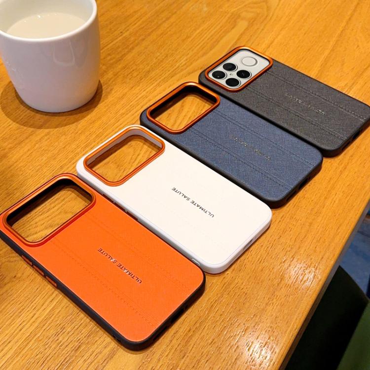 For Redmi K80 Pro / Poco F7 Ultra Metal Camera Lens Frame Buttons Vegan Leather Phone Case
