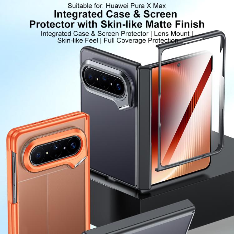 For Huawei Pura X Max Integrated Matte Skin Feel Phone Case with Camera Holder