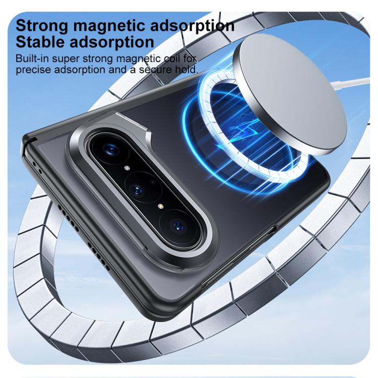 For Huawei Pura X Max Integrated Matte Skin Feel Magnetic Phone Case with Camera Holder