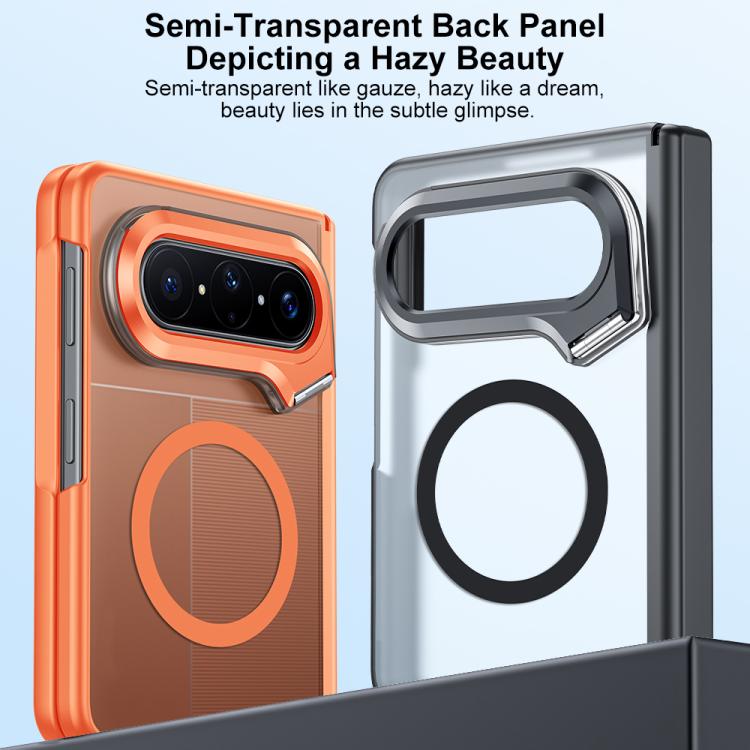 For Huawei Pura X Max Integrated Matte Skin Feel Magnetic Phone Case with Camera Holder