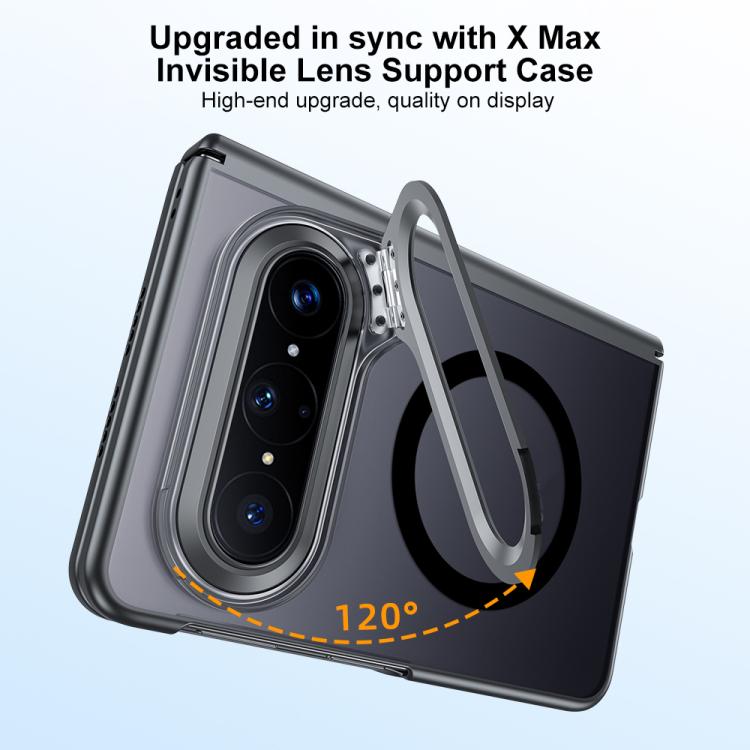 For Huawei Pura X Max Integrated Matte Skin Feel Magnetic Phone Case with Camera Holder