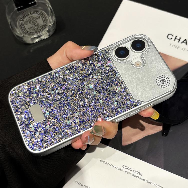 For iPhone 16 Plus Starry Sequin Diamond PC Phone Case