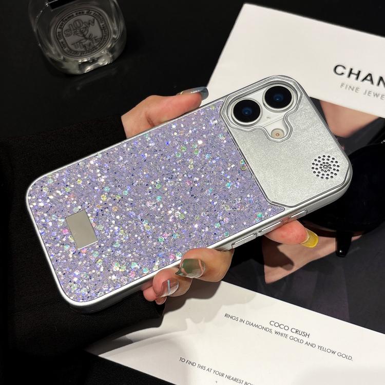 For iPhone 16 Plus Starry Sequin Diamond PC Phone Case