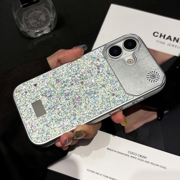For iPhone 16 Starry Sequin Diamond PC Phone Case