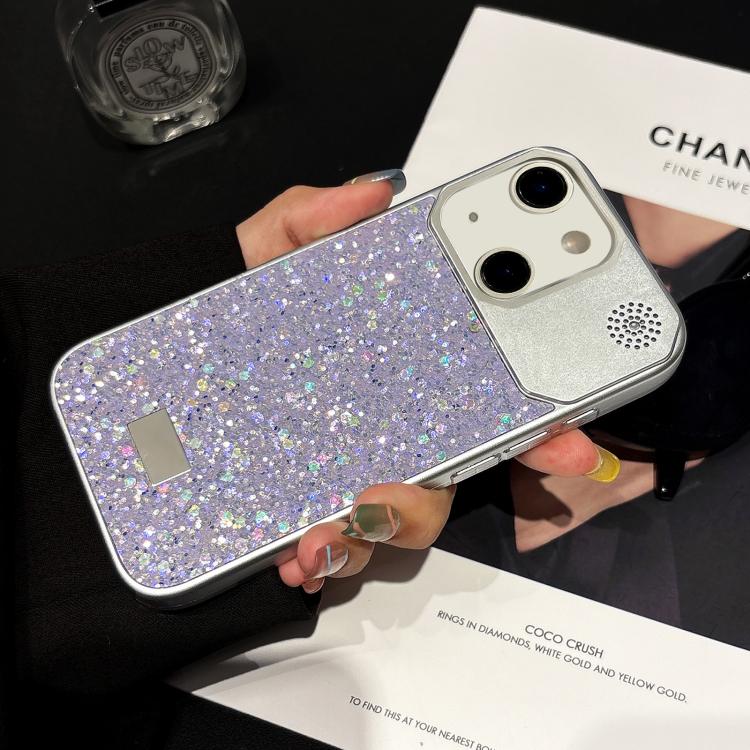 For iPhone 15 Plus / 14 Plus Starry Sequin Diamond PC Phone Case