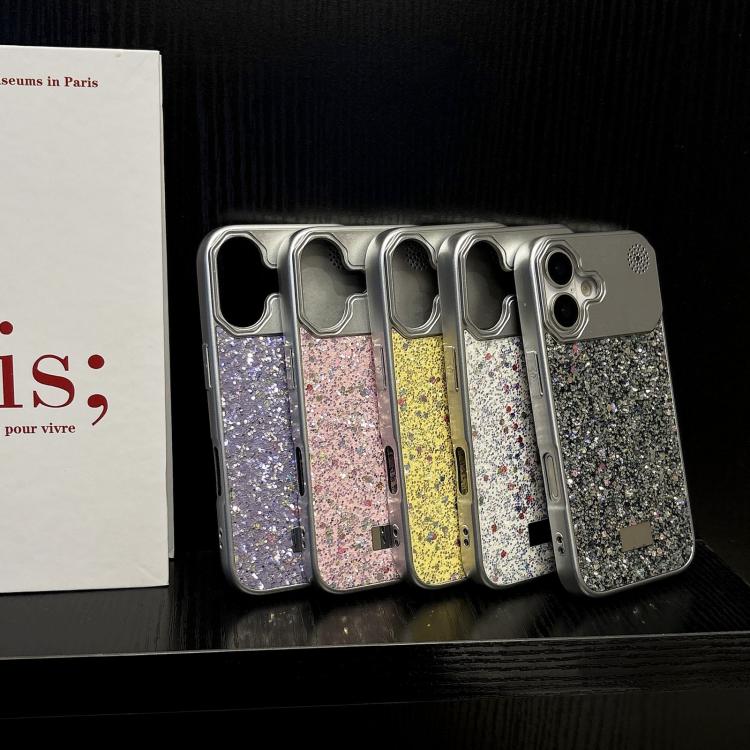 For iPhone 15 Plus / 14 Plus Starry Sequin Diamond PC Phone Case