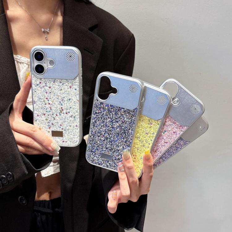 For iPhone 16 Pro Starry Sequin Diamond PC Phone Case