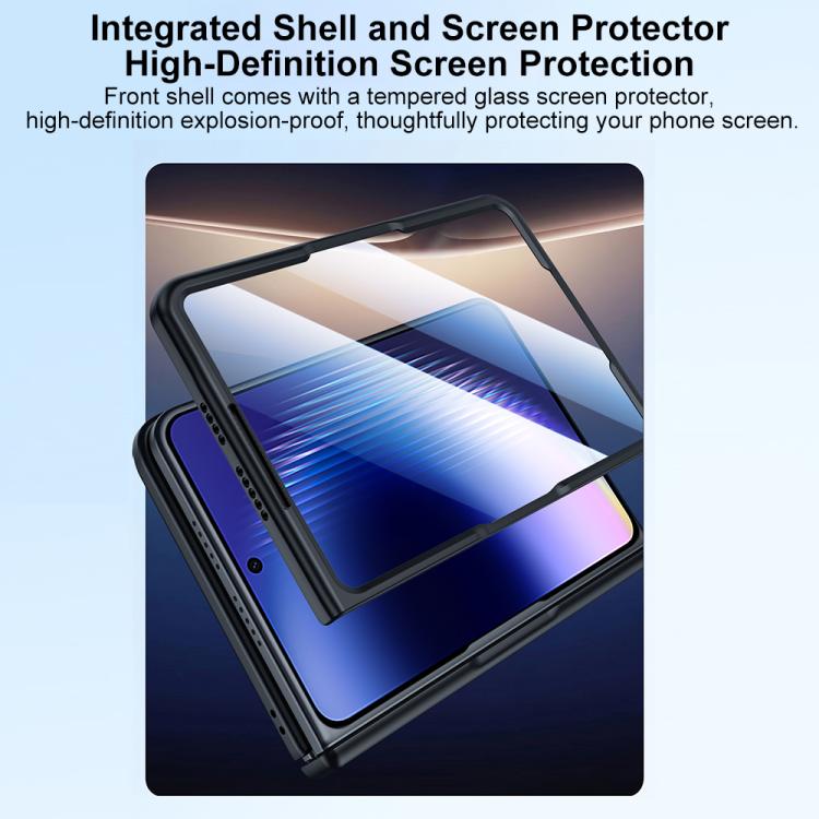 For Huawei Pura X Max Integrated Matte Skin Feel Phone Case with Rotating Holder