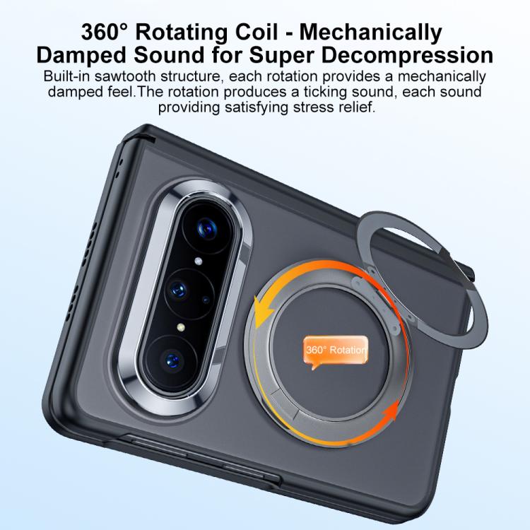 For Huawei Pura X Max Integrated Matte Skin Feel Phone Case with Rotating Holder