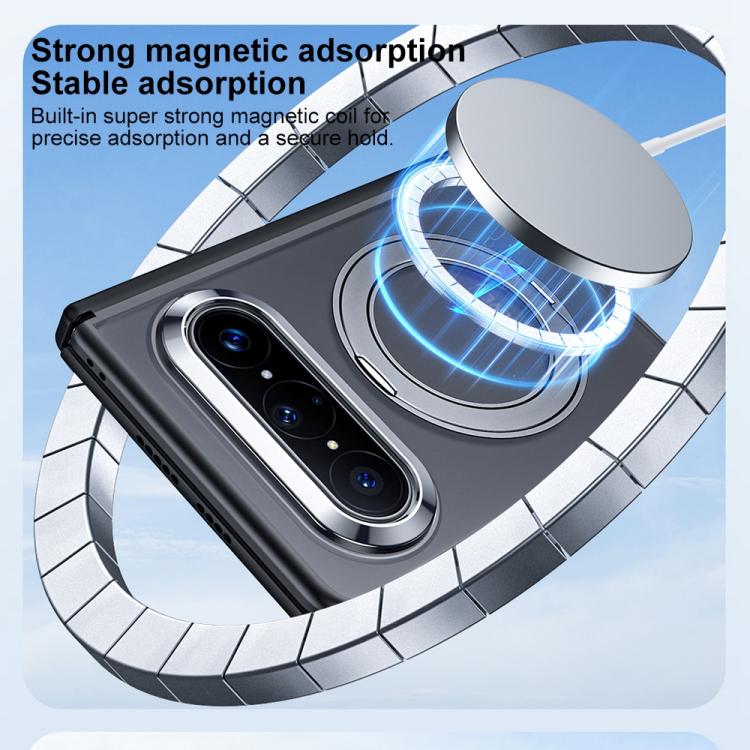 For Huawei Pura X Max Integrated Matte Skin Feel Phone Case with Rotating Holder