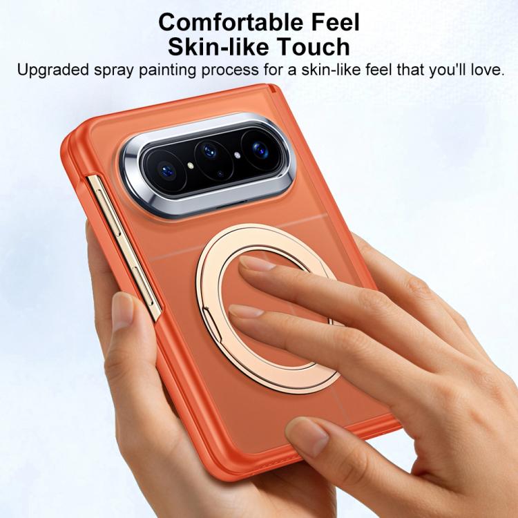 For Huawei Pura X Max Integrated Matte Skin Feel Phone Case with Rotating Holder