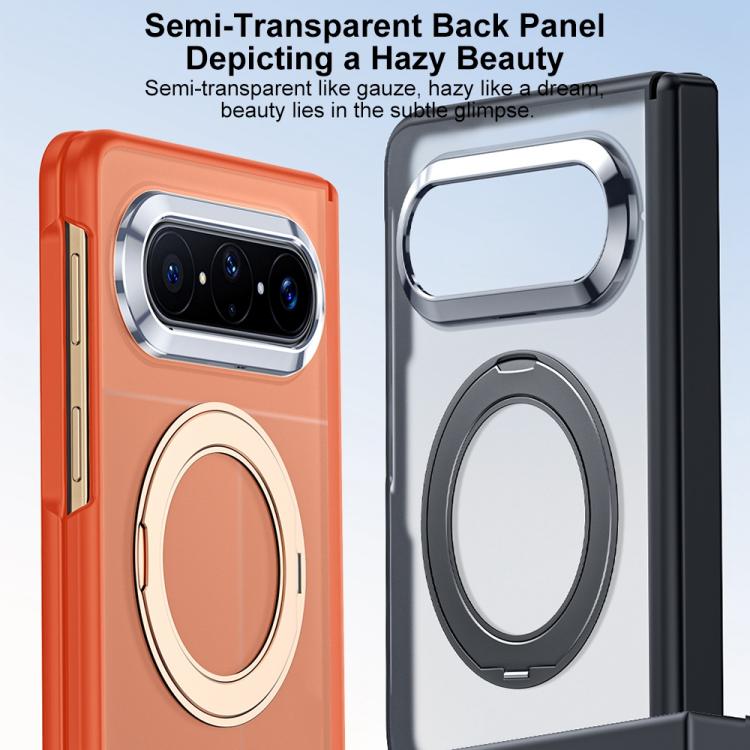For Huawei Pura X Max Integrated Matte Skin Feel Phone Case with Rotating Holder