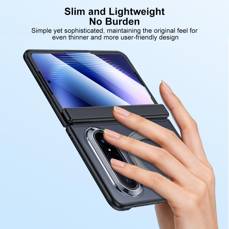 For Huawei Pura X Max Integrated Matte Skin Feel Phone Case with Rotating Holder