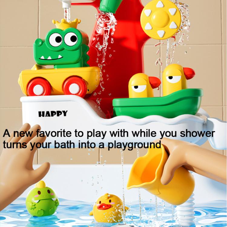 Baby Bath Water Play Shower Duck Interactive Toy Set, Version:Battery